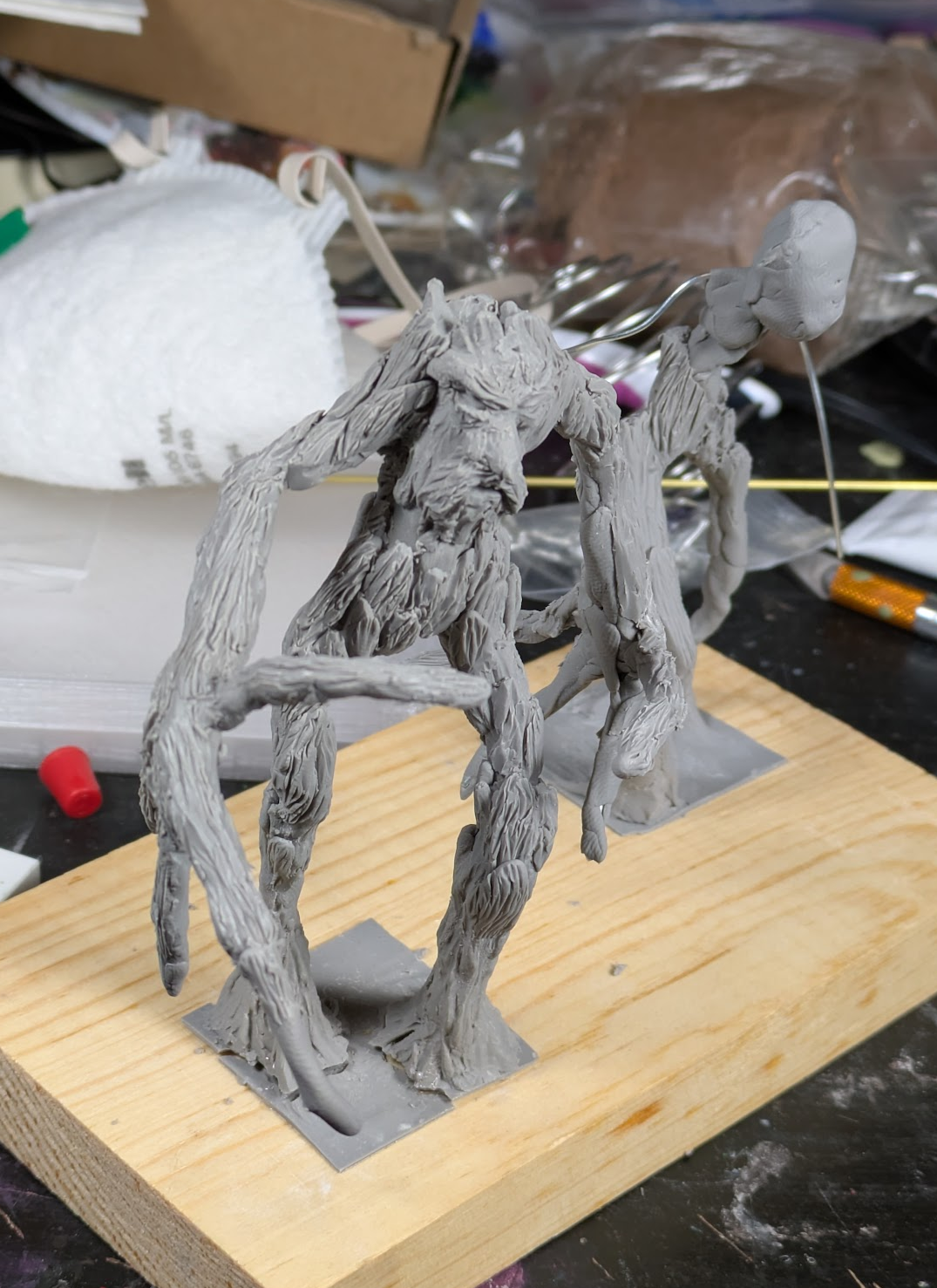 photo showing more of the detail in polymer clay of the ent I finished