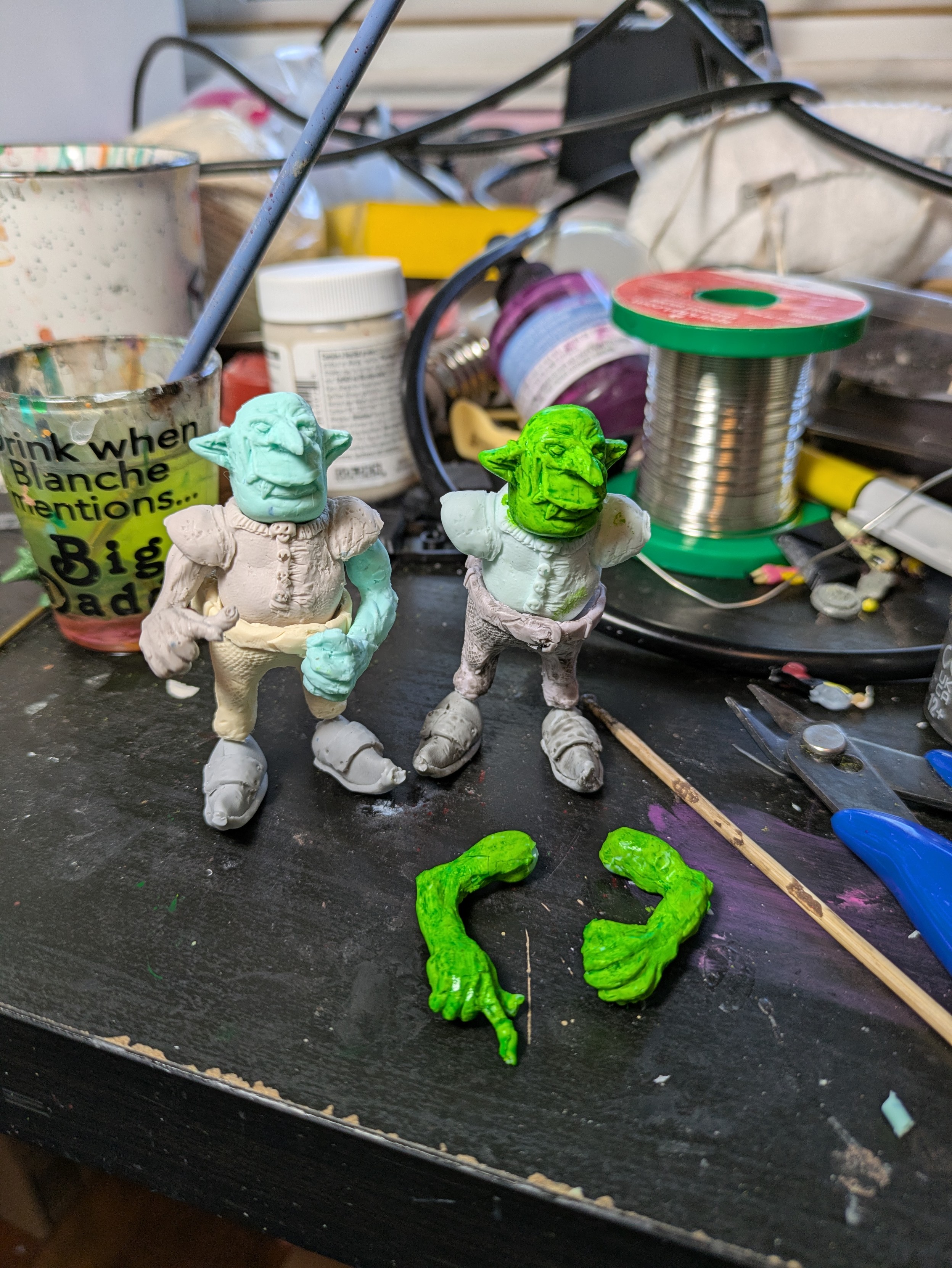 Goblins in various pastel colors